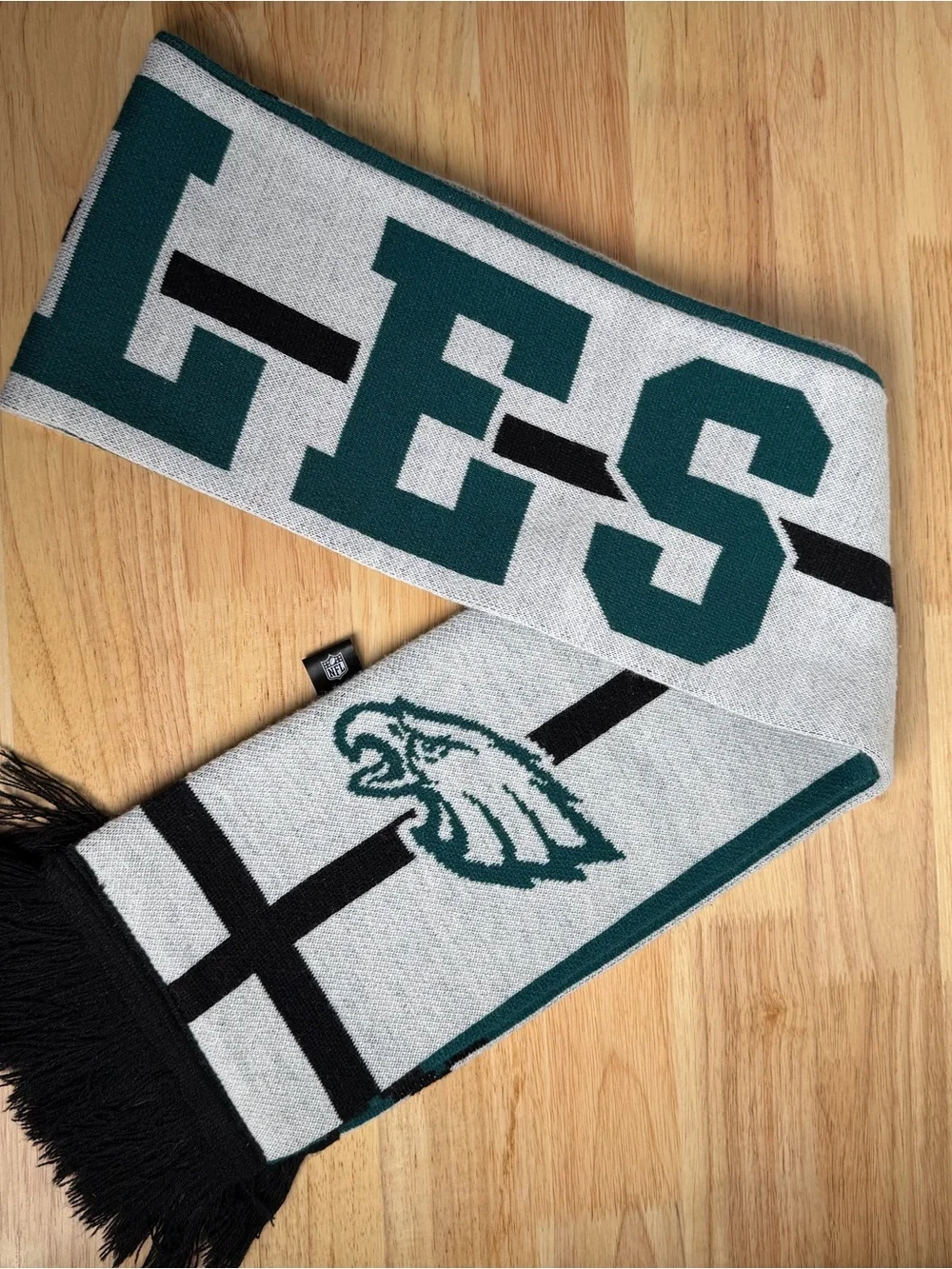 NFL Philadelphia Eagles Teal, White & Black Knit Scarf